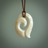 This is a wonderful, etched koru from Deer Antler. Hand carved by Anthony Bray-Heta. Order yours now on NZ Pacific at www.nzpacific.com